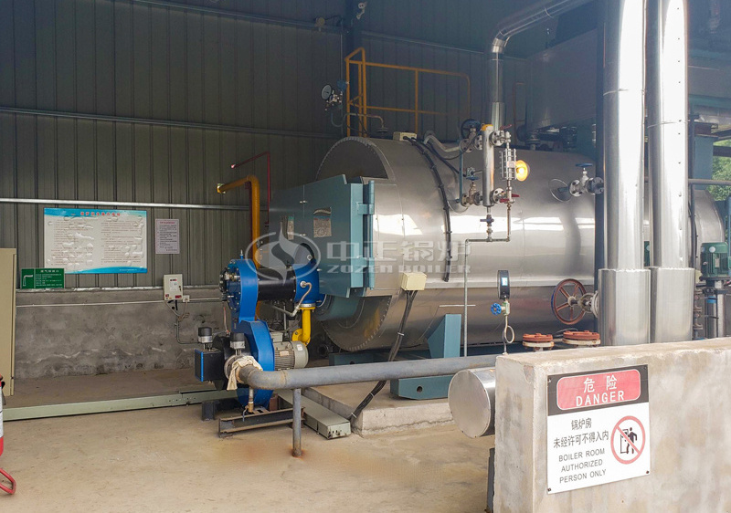2tph WNS series condensing three-pass gas-fired and oil-fired steam boiler project for paper industry