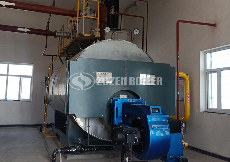 4.2MW WNS series heavy oil fired hot water boiler project for textile industry