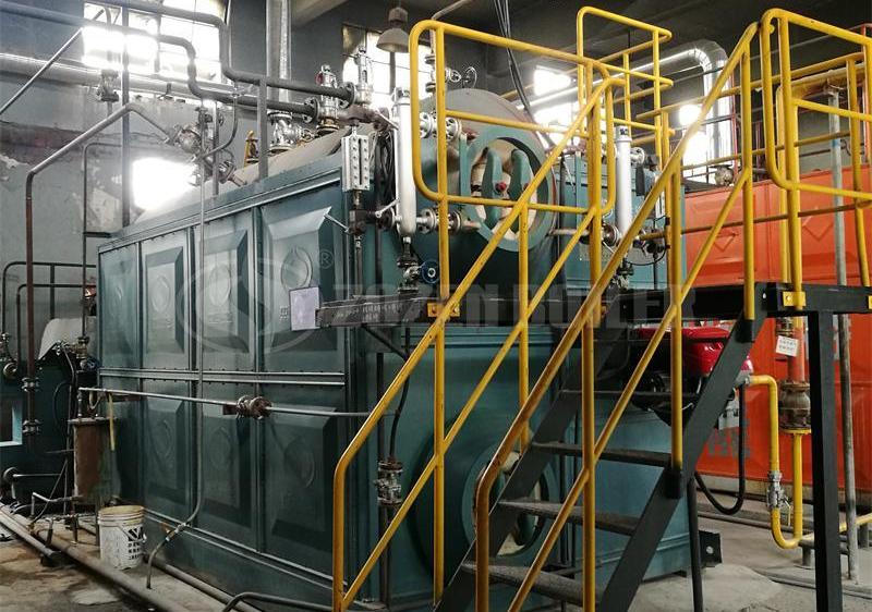 2 tph SZS condensing gas-fired boiler for cable factory 