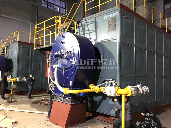 8 tph WNS three pass condensing gas-fired steam boiler for chemical industry